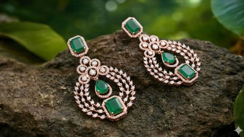 Exquisite Diamond Earrings - Stud, Drop & Jhumka Designs