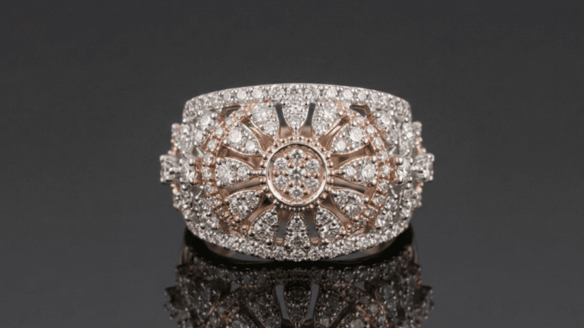 Exclusive Handcrafted Filigree Diamond Ring - Jaipur Jewellers