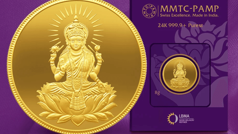 MMTC-PAMP Lakshmi 8g 24K Purest Gold Coin - Jaipur Jewellers